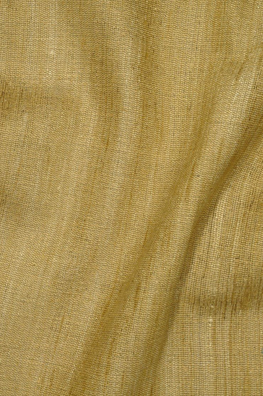 Yellow Gold Katan Matka Silk Fabric